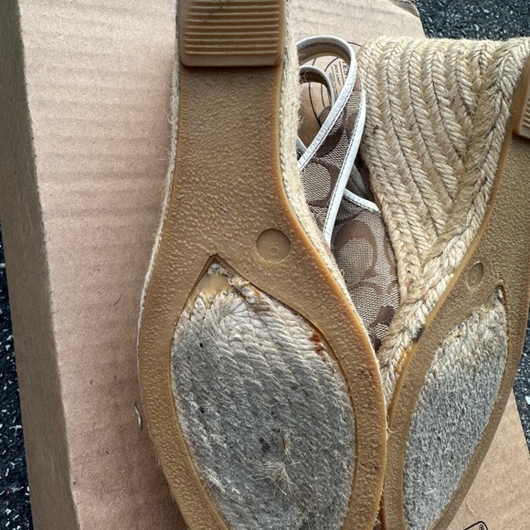 Coach Kara Signature Wedge Espadrille Sandals. Sz 8 - Picture 9 of 9